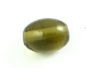 Indian Glass, Plain, Short Rice, Grey, 12x10mm (40gms - 24pcs)