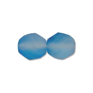 Craft material and supply: Czech Glass Facet, Tropic Blue Matte (6 or 8mm)