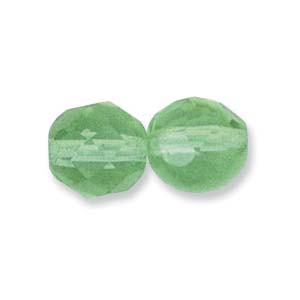 Craft material and supply: Czech Glass Facet, Mint (6 or 8mm)