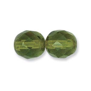 Craft material and supply: Czech Glass Facet, Olive (4, 6 or 8mm)