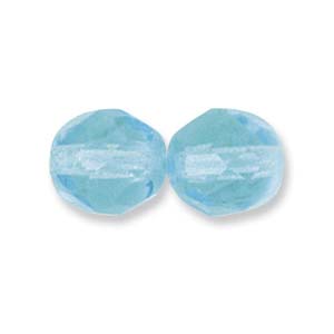 Craft material and supply: Czech Glass Facet, Aqua (6 or 8mm)