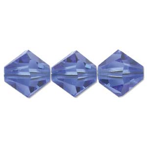 Craft material and supply: Swarovski Crystal, Bicone, Sapphire (4 or 6mm)