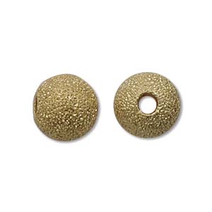 Metal Bead, Star Dust, Gold, 8mm (10 pcs)