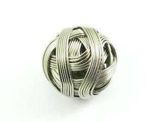 Craft material and supply: Metal Bead: Wire Ball, Nickel, 20mm (5 pcs)