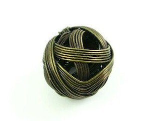 Craft material and supply: Metal Bead: Wire Ball, Brass, 20mm (5 pcs)