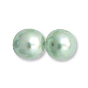 Craft material and supply: Glass Based Pearl, Chrysolite, 10mm (10 pcs)