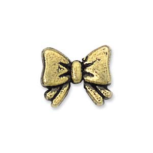 Craft material and supply: 11mm Plastic Metallic Bow, Gold (10 pcs)