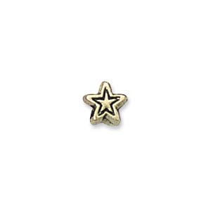 Craft material and supply: 4mm Plastic Metallic Star, Gold (10 pcs)