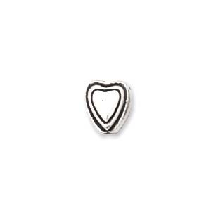 Craft material and supply: 6mm Plastic Metallic 3D Heart, Silver (10 pcs)