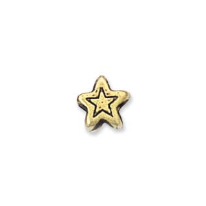 Craft material and supply: 6mm Plastic Metallic Star, Gold (10 pcs)