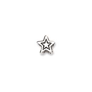 Craft material and supply: 4mm Plastic Metallic Star, Silver (10 pcs)