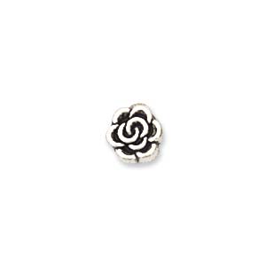 Craft material and supply: 5mm Plastic Metallic Rose, Silver (10 pcs)