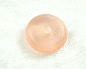 Resin, Rondelle, Peach, 6x18mm (14pcs - Only one packet left!)