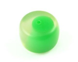 Resin, Two Tone Barrel, Green, 15x22mm (10pc)