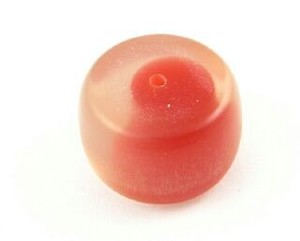 Craft material and supply: Resin, Two Tone Barrel, Red, 15x22mm (10pc)