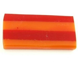 Craft material and supply: Resin, Rectangle Stripe Length, Red/Orange, 40x23mm (10pc)