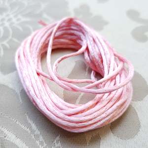 Craft material and supply: Satin Cord, Pink, 2.0mm (5m)