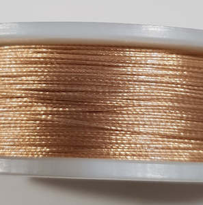 Craft material and supply: Rose Gold Flexible Beading Wire (0.46mm/0.018inch) - 91.5m Roll