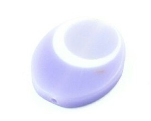 Craft material and supply: Resin, Oval Multi, Lilac/White, 33x28mm (10pc)