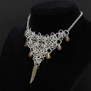 Chainmaille: Persephone web necklace