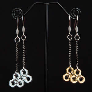 Earrings: Suspended Honeycomb Hex Earrings