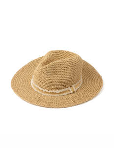 Straw Hat - Natural Gold Band