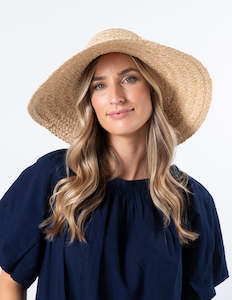 Straw Hat - Natural Raffia Bow