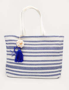 Shopper Bag - Navy Herringbone