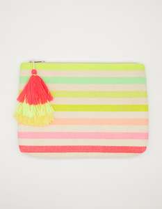 All: Large Pouch - Coloured Stripes