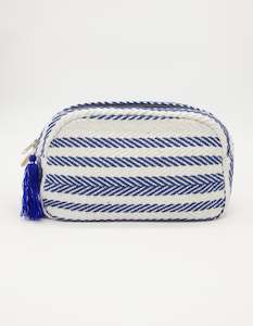 Cosmetic Bag - Navy Herringbone