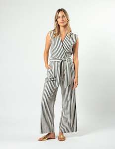 Saylor Jumpsuit - Navy Stripe