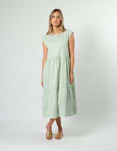 Rania Dress - Apple Stripe