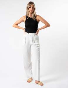 Blaise Pants - Black and White Stripe