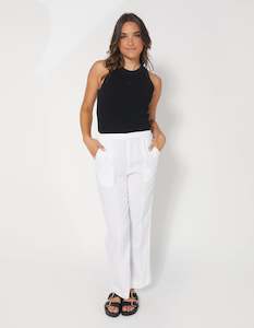 DEAR SUTTON Claudia Pant - White