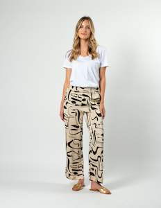 Pants: Ruth Pants - Painterly Geo