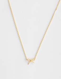 Necklace Rope Bow - Gold