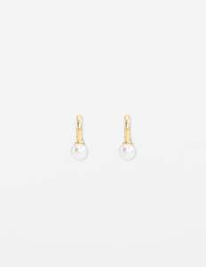 Earrings - Pearl Huggie