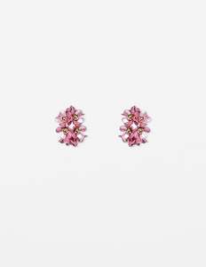 Earring Cluster Flower - Pink