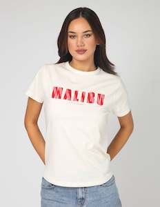 Ace Tee - White Malibu Stripes