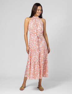 Henrietta Dress - Blush Squiggle