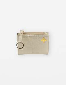 Accessories: Getaway Keychain Wallet - Gold