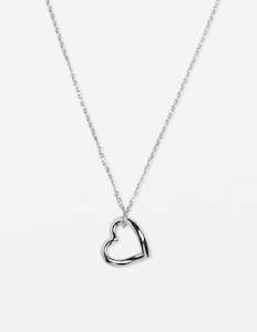 Necklace Heart outline - Silver