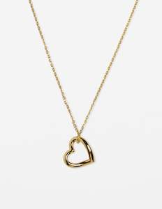 Necklace Heart outline - Gold