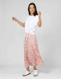 Skirts: Brigette Skirt - Blush Squiggle