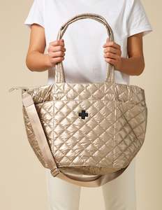 Bags: Tote Bag Quilted - Champagne