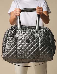 Overnight Bag Quilted - Gunmetal