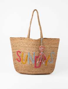 Bags: Shopper Bag Jute - Sundays