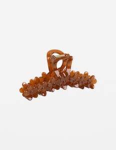 Hair Claw Flowers - Transluent Brown