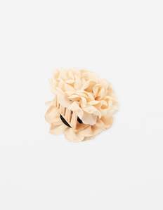 Hair Claw Fabric Rose - Cream