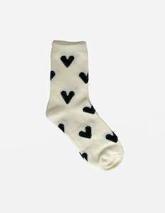 Sock Hearts - White